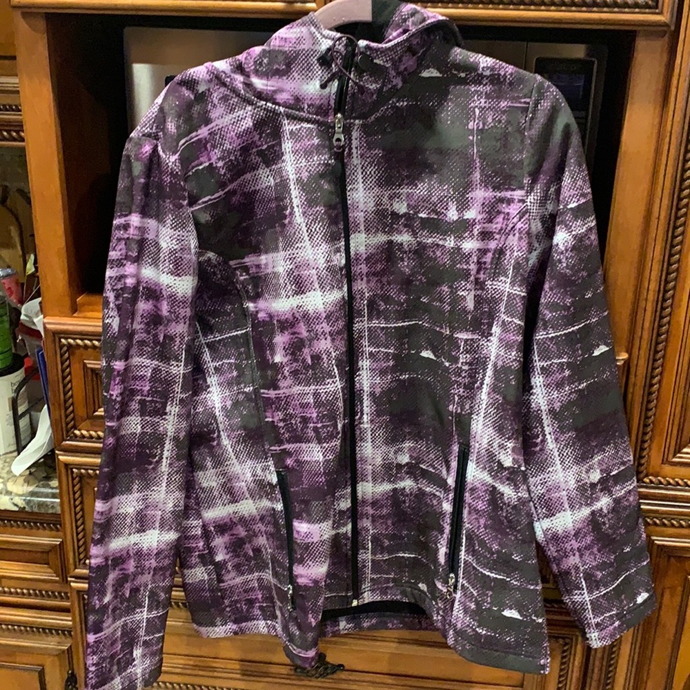 Purple and black athletic jacket